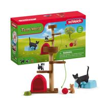Conjunto de estatuetas Schleich Farm World Cute Cats and Kittens de 9 peças