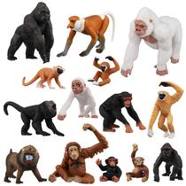 Conjunto de estatuetas Toymany Monkey & Gorilla 14 peças para crianças de 3 anos ou mais