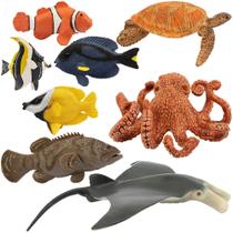 Conjunto de estatuetas Toymany Sea Creature de 8 peças Ocean Animals Kids Conjunto de estatuetas Toymany Sea Creature de 8 peças Ocean Animals Kids