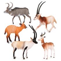 Conjunto de estatuetas Wild Antelope and Goat, 5 unidades - modelos de PVC Conjunto de estatuetas Wild Antelope and Goat, 5 unidades - modelos de PVC