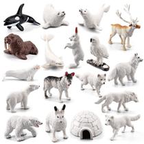 Conjunto de estatuetas willway Mini Arctic Animals, 18 unidades para crianças Conjunto de estatuetas willway Mini Arctic Animals, 18 unidades para crianças