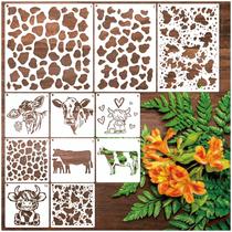 Conjunto de estêncil yhslmh Leopard Print Cow para pintura (11 peças) Conjunto de estêncil yhslmh Leopard Print Cow para pintura (11 peças)