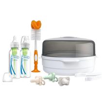 Conjunto de esterilizador a vapor de microondas Dr. Brown's com garrafas e acessórios Conjunto de esterilizador a vapor de microondas Dr. Brown's com garrafas e acessórios