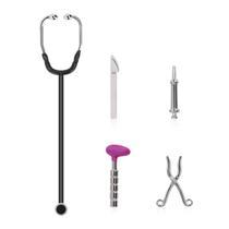 Conjunto de estetoscópio Mini Hospital Toys Agatige Simulation Dollhouse