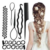 Conjunto de estilo de cabelo ZZJB, cabelo feminino, trança francesa, 7 peças