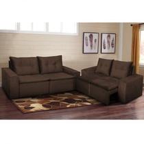 Conjunto de Estofados 3 e 2 Lugares Paraty Marrom Legacy Chocolate Conjunto de Estofados 3 e 2 Lugares Paraty Marrom Legacy Chocolate