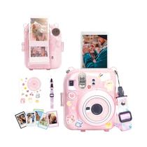 Conjunto De Estojo Para Câmera Instax Mini 12 Com 8 Peças, Bolsa De Armazenamento, Adesivos DIY,