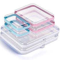 Conjunto de estojos com zíper Clear Hard Shell, organizador de viagens, 6 unidades EEHGQSBT