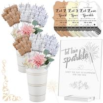 Conjunto de estrelinhas de casamento Henoyso 153 unidades com etiquetas e cartazes e baldes