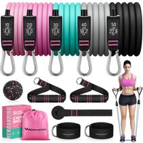 Conjunto de exercícios RENRANRING de 150 libras com alças de resistência Conjunto de exercícios RENRANRING de 150 libras com alças de resistência