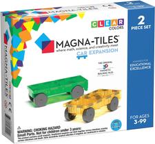 Conjunto de expansão de carros magna-tiles, as telhas de construção magnética original para brincadeiras criativas abertas, brinquedos educativos para crianças de 3 anos + (2 peças)