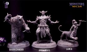 Conjunto de Expansão de Monstros Grandes Wildspire para Jogos de Mesa - 3 Peças
