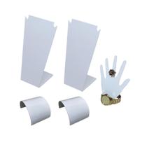 Conjunto de expositores com 2 Colar e Brinco tamanho G, 2 tipo Arco + Mão - Acrílico Branco Conjunto de expositores com 2 Colar e Brinco tamanho G, 2 tipo Arco + Mão - Acrílico Branco