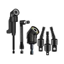 Conjunto De Extensão De Broca Flexível De 1/4 3/8 1/2 Polegada 6 Peças Adaptador De Ângulo Reto De
