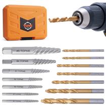 Conjunto de extrator de parafusos TOPME 14PCS Easy Out com broca esquerda Conjunto de extrator de parafusos TOPME 14PCS Easy Out com broca esquerda