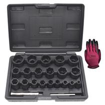 Conjunto de extratores de porcas de parafuso Yuesstloo, 22 unidades, 1/2 e 3/8, Drive