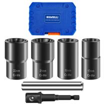 Conjunto de extratores de porcas de parafusos Inwell 1/2" Drive, kit de 6 peças