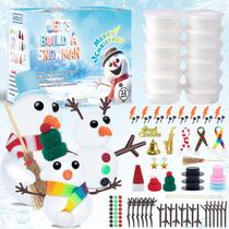 Conjunto de fabricação de bonecos de neve DSDFDS Christmas Craft para crianças com argila