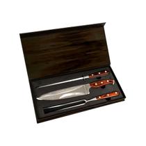 Conjunto De Faca De Churrasco Inox 3 Peças Chaira Steel Mor Conjunto De Faca De Churrasco Inox 3 Peças Chaira Steel Mor