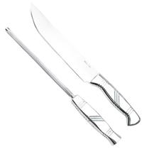 Conjunto de Faca e Chaira Bianchi Silver Alumínio com Bainha 8" Conjunto de Faca e Chaira Bianchi Silver Alumínio com Bainha 8"