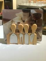 Conjunto de faca para queijo com suporte e tábua Conjunto de faca para queijo com suporte e tábua