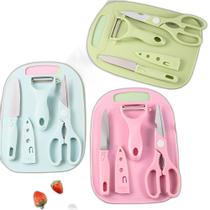 Conjunto de faca Utensílios De Cozinha 5 Peças - Faca Tesoura Descascador Conjunto de faca Utensílios De Cozinha 5 Peças - Faca Tesoura Descascador
