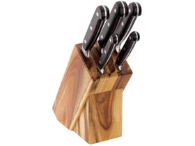 Conjunto de Facas 05pcs + Cepo de Madeira Chef Kitchen 8800-5 - Mundial Conjunto de Facas 05pcs + Cepo de Madeira Chef Kitchen 8800-5 - Mundial