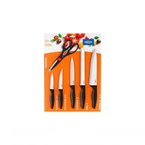 Conjunto De Facas 6 Peças - Cross Brinox Preto Brinox