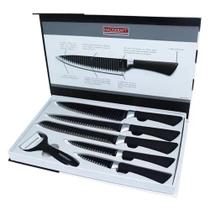 Conjunto De Facas 6 Peças Em Inox Profissional Shark Requin - corneta Conjunto De Facas 6 Peças Em Inox Profissional Shark Requin - corneta