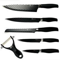 Conjunto De Facas 6 Unidades All Black Soft Touch Tavolo Diamond Utensilios Cozinha Moderno Conjunto De Facas 6 Unidades All Black Soft Touch Tavolo Diamond Utensilios Cozinha Moderno