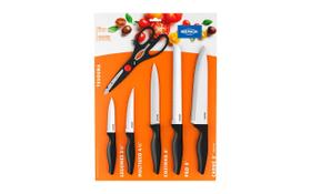Conjunto de Facas Brinox Cross 6 Peças Preto