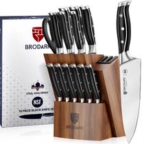 Conjunto de facas BRODARK Steel-KING Series, 15 unidades com bloco e afiador Conjunto de facas BRODARK Steel-KING Series, 15 unidades com bloco e afiador