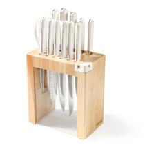 Conjunto de Facas CAROTE 14 Peças com Bloco de Acrílico - Aço de Alto Carbono