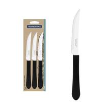 Conjunto de Facas Churrasco 3 Peças Preto Leme Tramontina