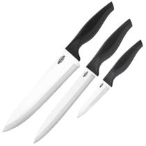 Conjunto De Facas Com 3 Peças Cross Preto - 2556-309 - Brinox Conjunto De Facas Com 3 Peças Cross Preto - 2556-309 - Brinox