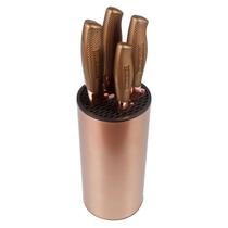 Conjunto De Facas Com Cepo 6 Peças Golden Chef Rose Gold Haüskraft