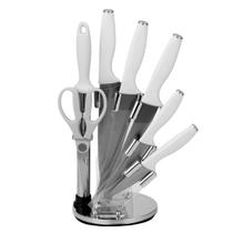 Conjunto de Facas de 8 Peças com Suporte Chaira Tesoura e Faca Jogo de Facas em Aço Inox Conjunto de Facas de 8 Peças com Suporte Chaira Tesoura e Faca Jogo de Facas em Aço Inox