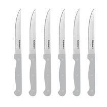 Conjunto de facas de bife Cuisinart C77TR-6PSKG com lâminas de aço, 6 peças, cinza