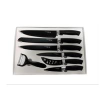 Conjunto de facas de cozinha, 7 peças de aço inoxidável, antibacteriano