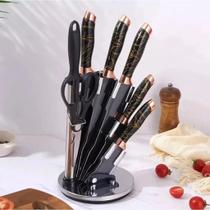 Conjunto de facas de Cozinha de Inox com 8 peças Luxuosas