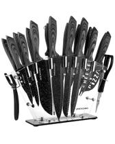 Conjunto de facas de cozinha Dockorio 19 peças com bloco de aço de alto carbono Conjunto de facas de cozinha Dockorio 19 peças com bloco de aço de alto carbono