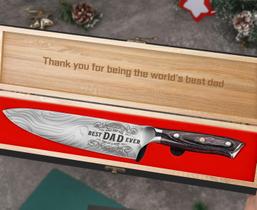Conjunto de facas de cozinha Funistree Best Dad Ever Christmas Gift Conjunto de facas de cozinha Funistree Best Dad Ever Christmas Gift