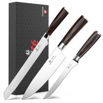 Conjunto de Facas de Cozinha imarku 3 Peças em Aço Japonês
