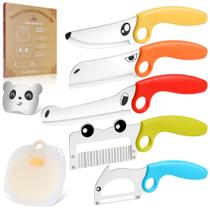 Conjunto de Facas de Cozinha Infantil ZLemma 7 Peças em Aço Inoxidável Seguro Conjunto de Facas de Cozinha Infantil ZLemma 7 Peças em Aço Inoxidável Seguro