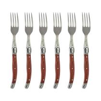 Conjunto De Facas De Jantar Laguiole De Aço Inoxidável Com Cabo De Madeira De 9 Polegadas, Talheres