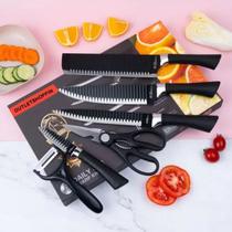 Conjunto de Facas de Revestimento Antiaderente C 6 peças de Aço Inoxidável id1