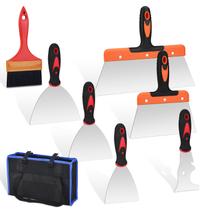Conjunto de facas Drywall Meat Pie King, 8 peças com escova e saco Conjunto de facas Drywall Meat Pie King, 8 peças com escova e saco