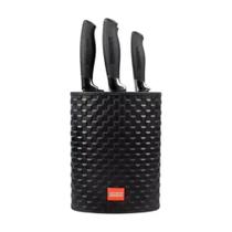 Conjunto de Facas e Cepo Black 6Pçs Conjunto de Facas e Cepo Black 6Pçs