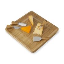 Conjunto de facas e tábuas de queijo Twine Bamboo 4 peças