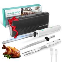 Conjunto de facas elétricas HAUSHOF sem fio para cortar carne 8V Conjunto de facas elétricas HAUSHOF sem fio para cortar carne 8V